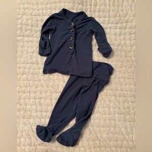 Light Blue Smooth Lou Lou and Company Top and Bottom Set